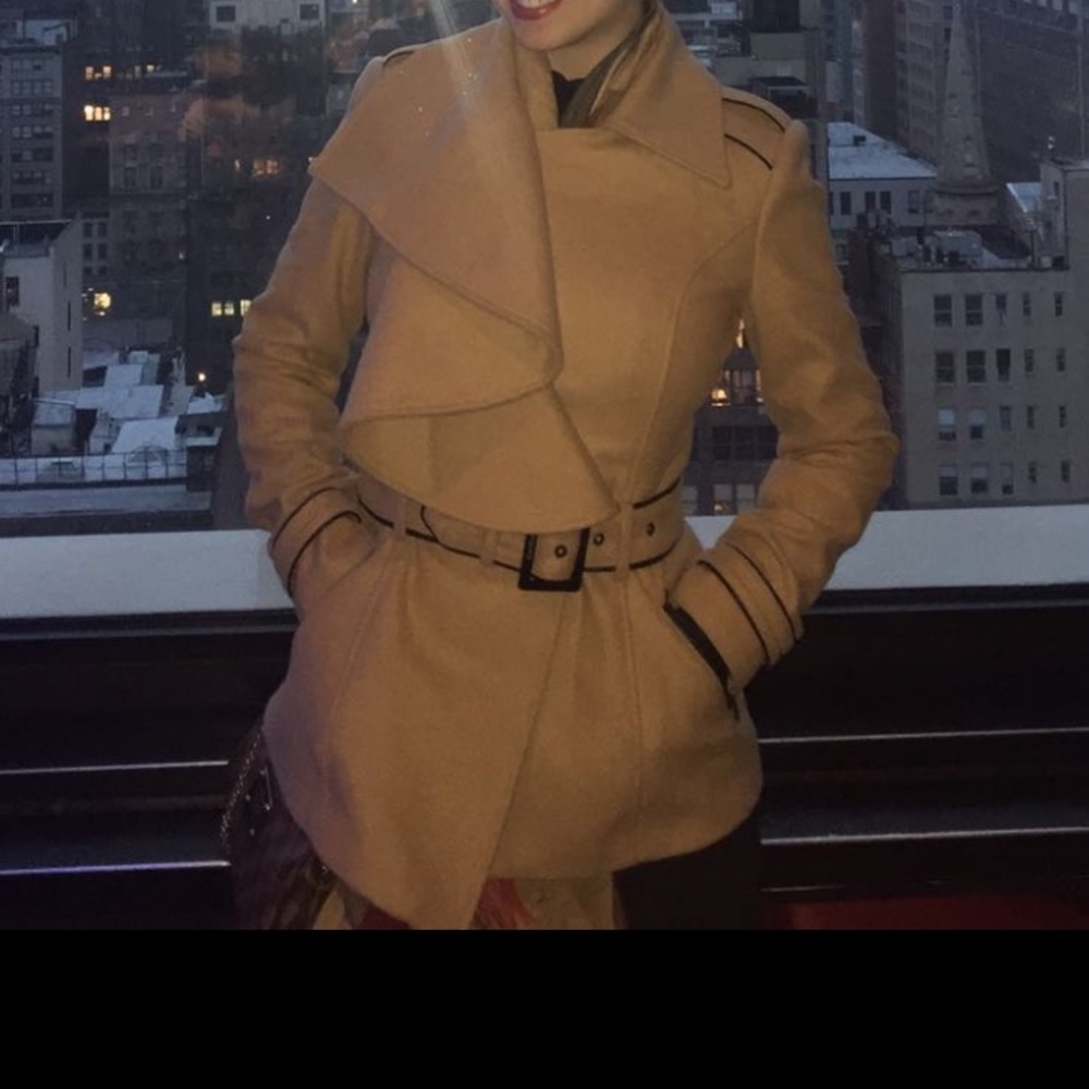 Camel Cashmere Short Coat Size Small
